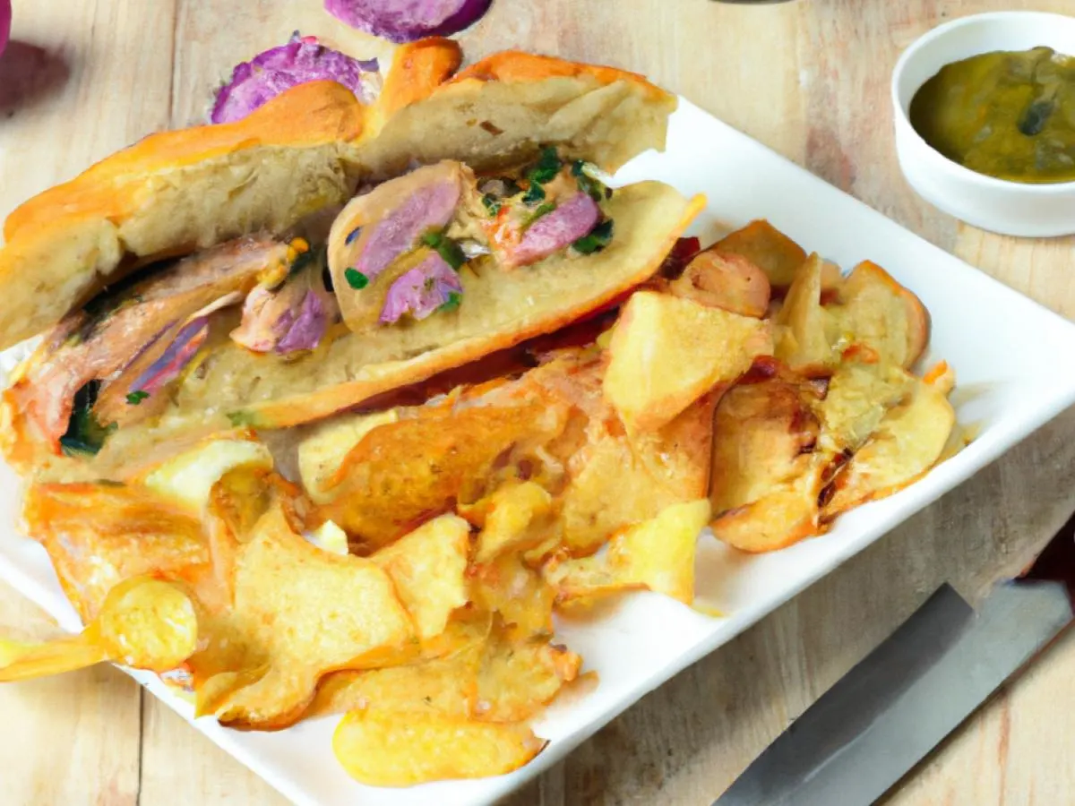 Chilled Turkey Pesto Grinder with Truffle Chips Chilled Turkey Pesto Grinder with Truffle Chips