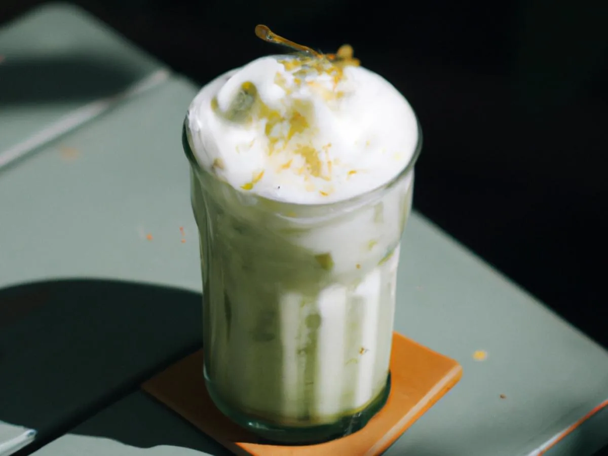 Jasmine Green Tea with Rock Salt Crema [16 oz half sweet]
