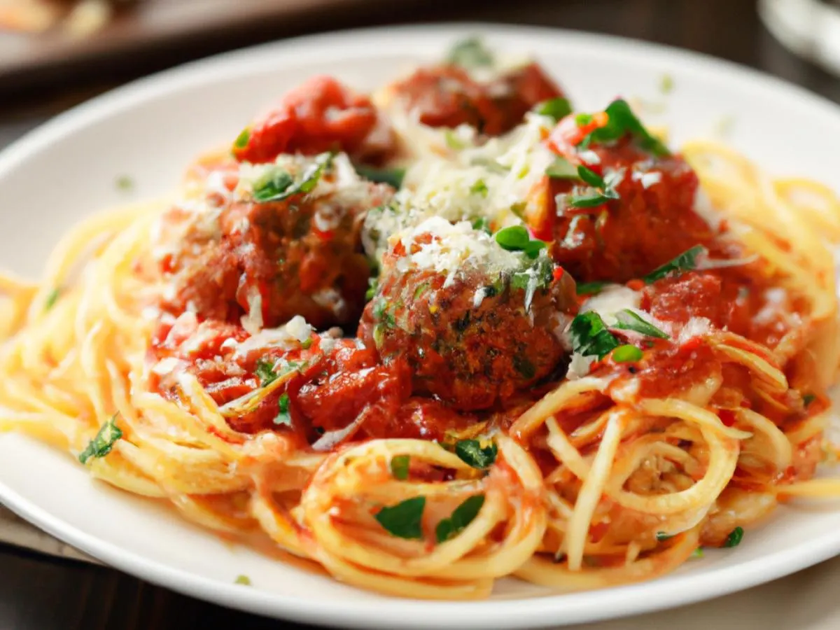 Spaghetti Marinara & Meatballs Spaghetti Marinara & Meatballs