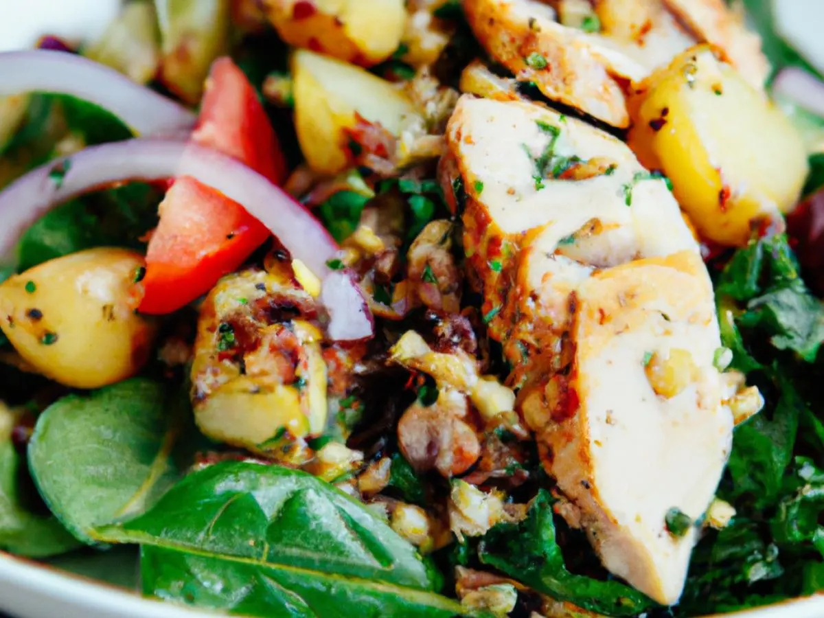 Mexican Lentil - Quinoa Salad With Grilled Chicken Mexican Lentil - Quinoa Salad With Grilled Chicken