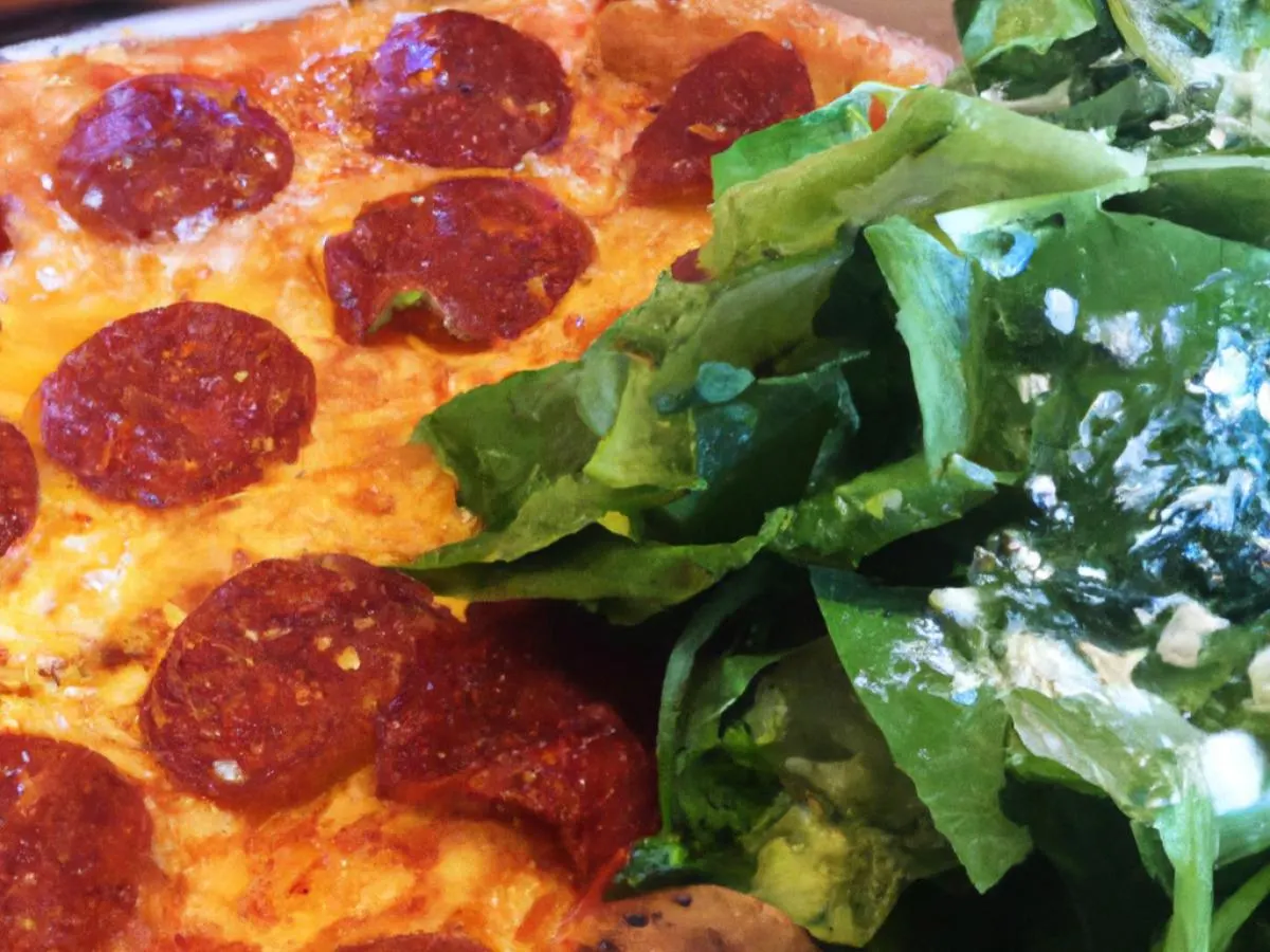 Personal Pepperoni Pizza and Side Salad