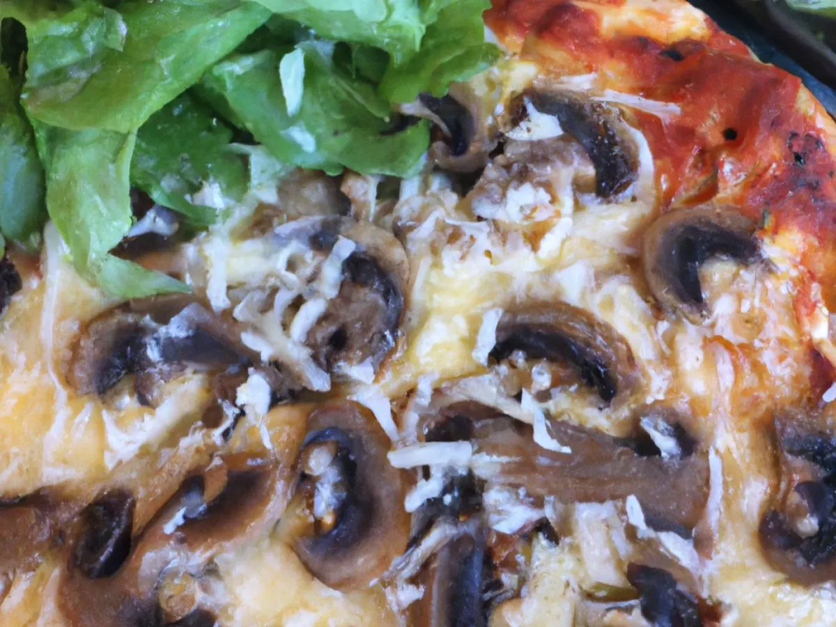 Personal Mushroom Pizza and Side Salad