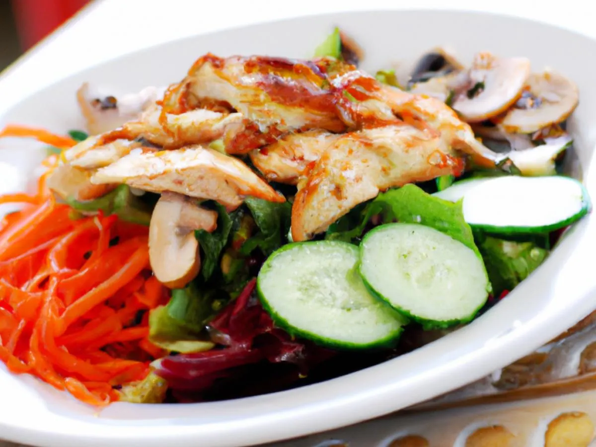 Individual Chicken Garden Salad with Italian Dressing (Dairy-Free)