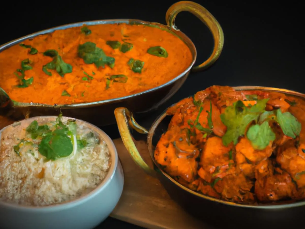 Chicken Tikka Masala with Aloo Gobi and Mutter Pulao Chicken Tikka Masala with Aloo Gobi and Mutter Pulao