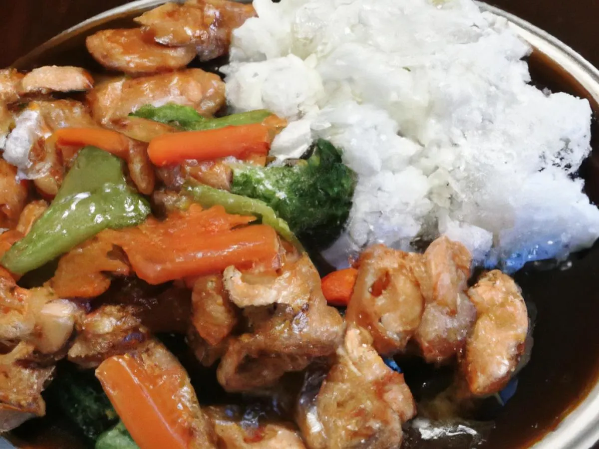 Chicken Teriyaki With White Rice and Veggies Chicken Teriyaki With White Rice and Veggies