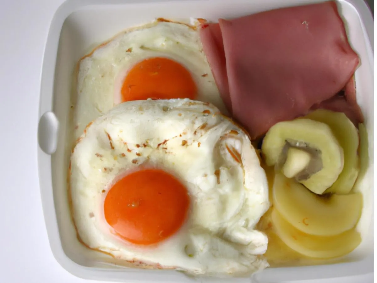 Eggs and Ham Box with Fruits