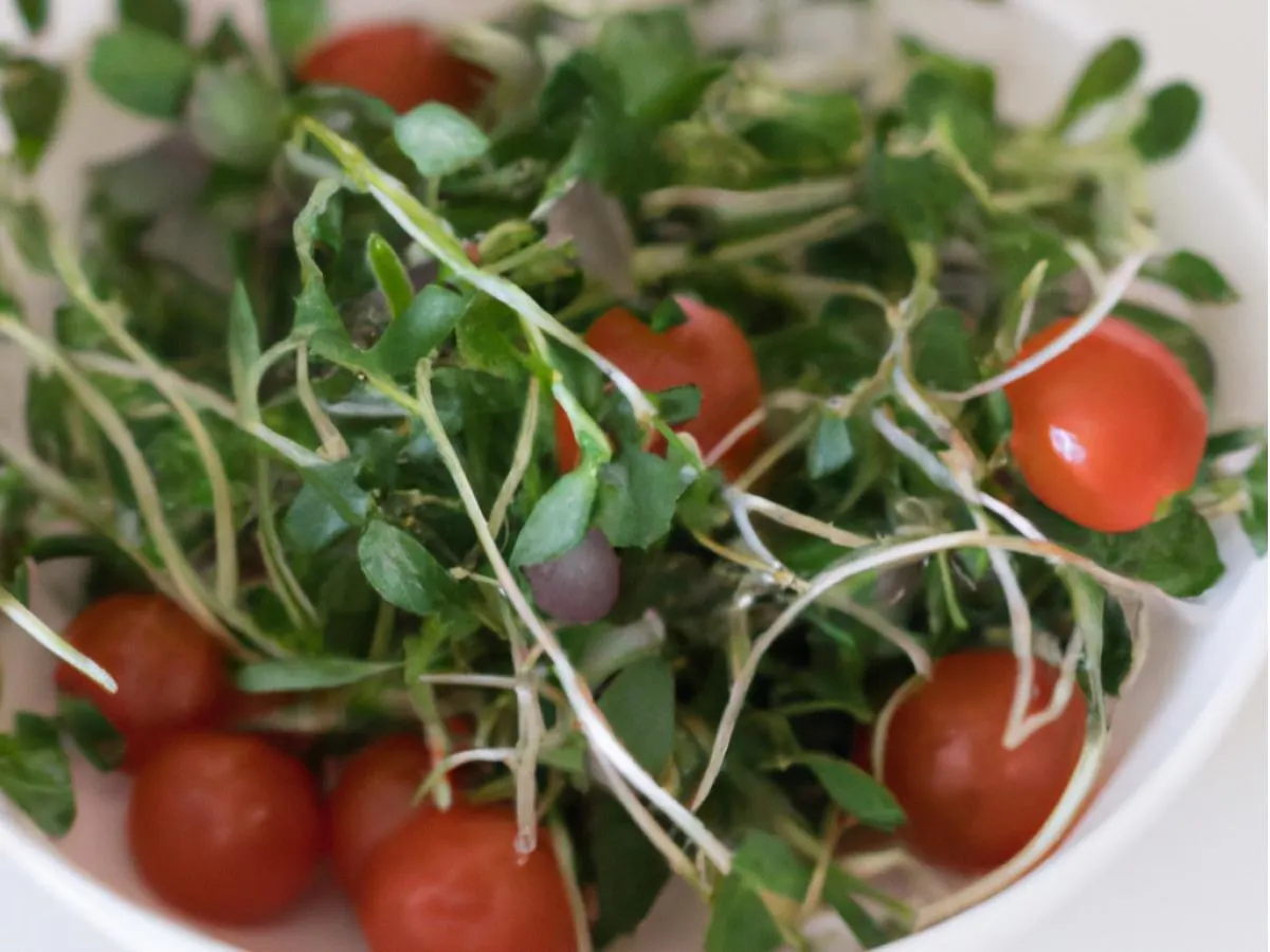 Micro Greens and Cherry Tomatoes Micro Greens and Cherry Tomatoes