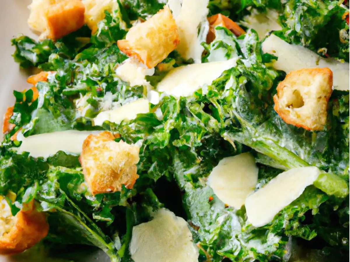 Kale Caesar Salad with Chicken
