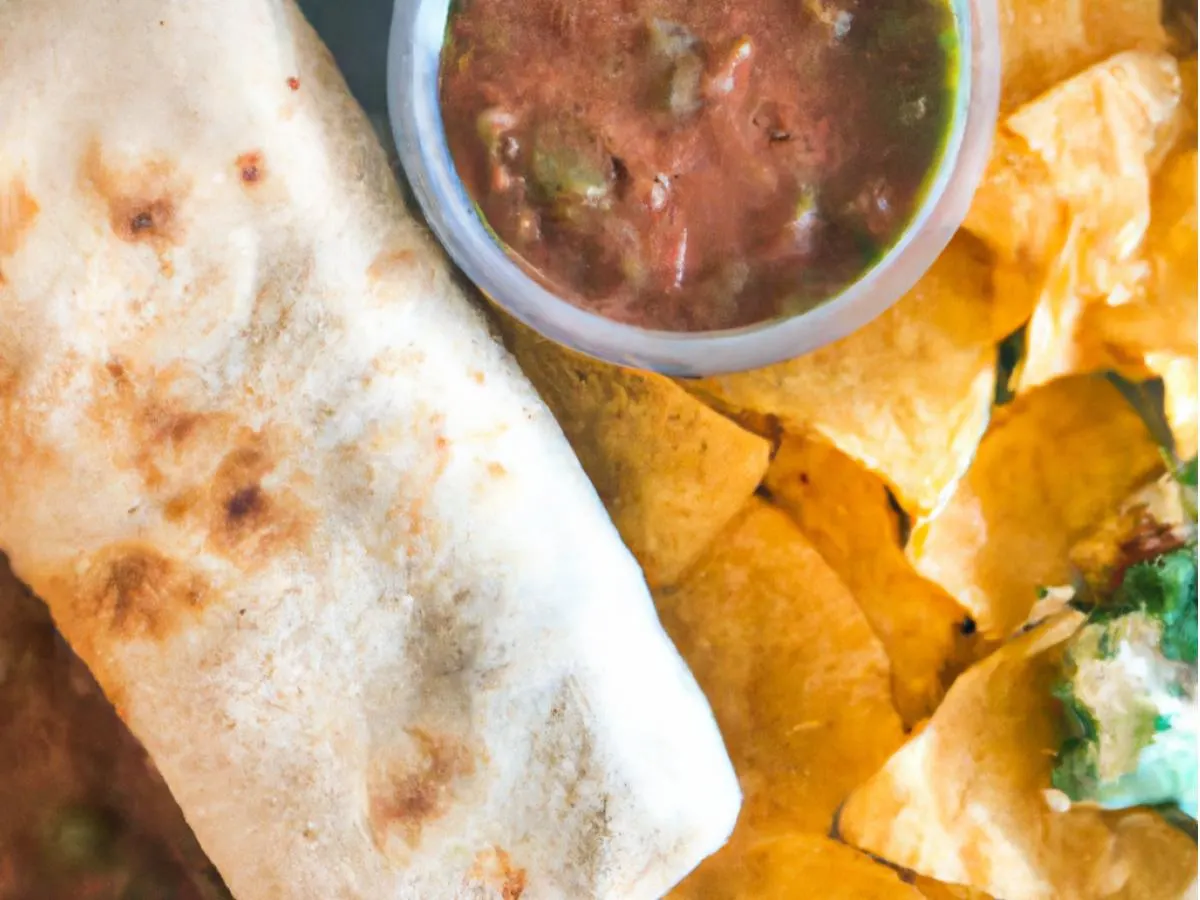 Tio Luis Carnitas Burrito With Chips and Salsa With Chips and Salsa Tio Luis Carnitas Burrito With Chips and Salsa With Chips and Salsa