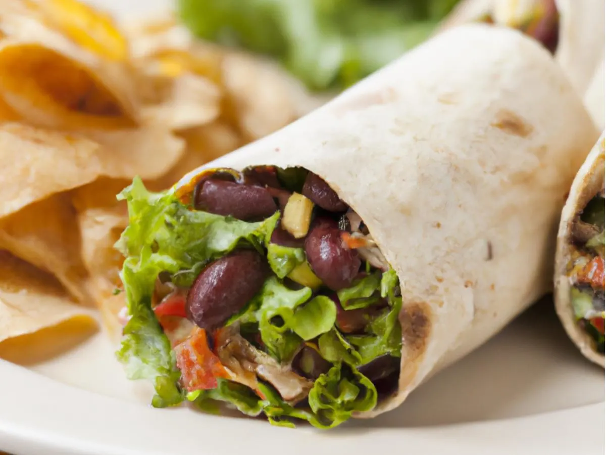 Tio Luis Vegan Burrito With Chips and Salsa Tio Luis Vegan Burrito With Chips and Salsa