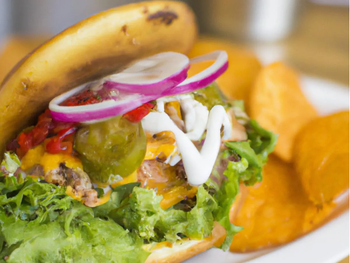 Al Pastor Torta With Chips and Salsa Al Pastor Torta With Chips and Salsa