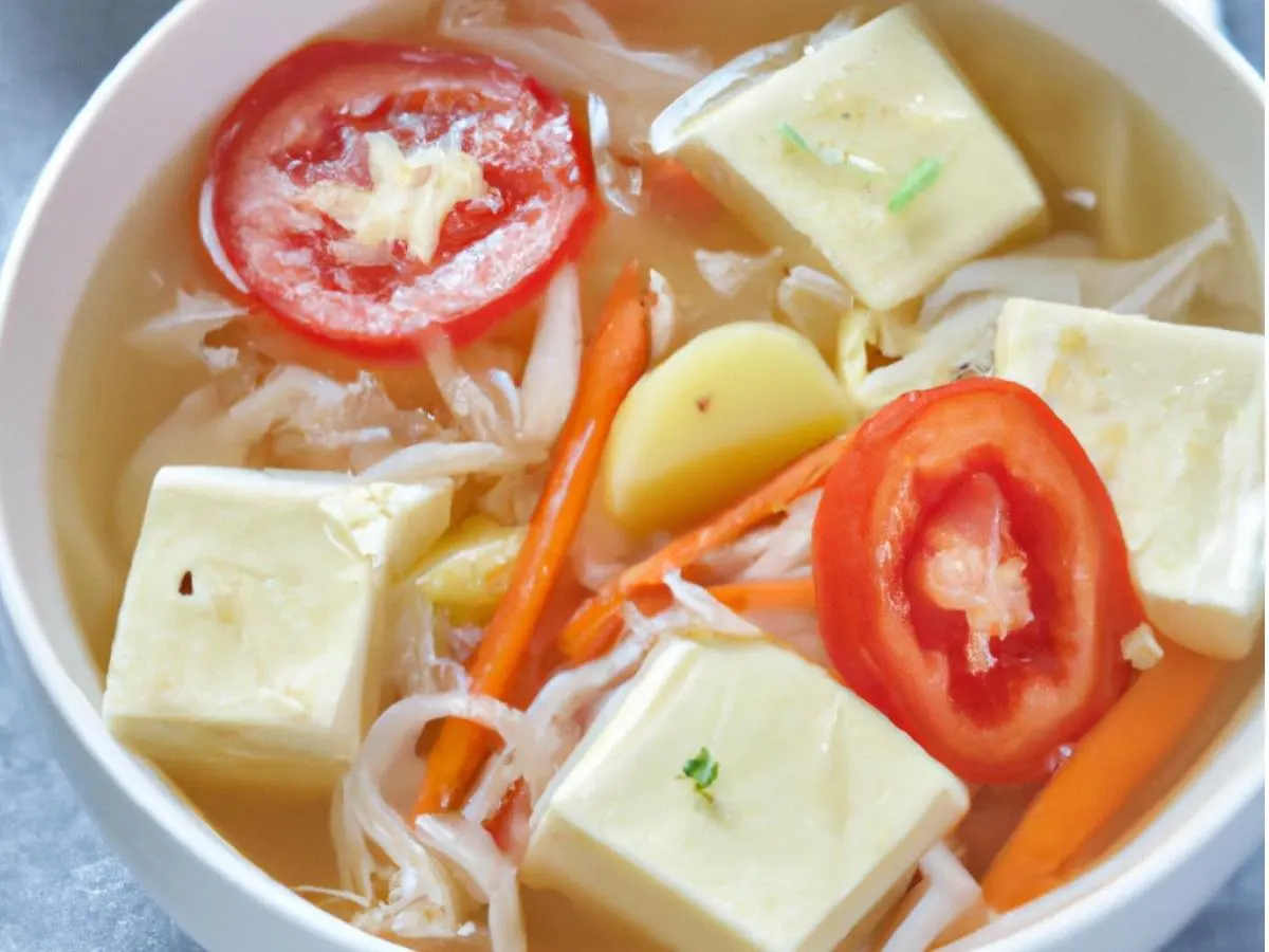 Vermicelli & Soft tofu soup Vermicelli & Soft tofu soup