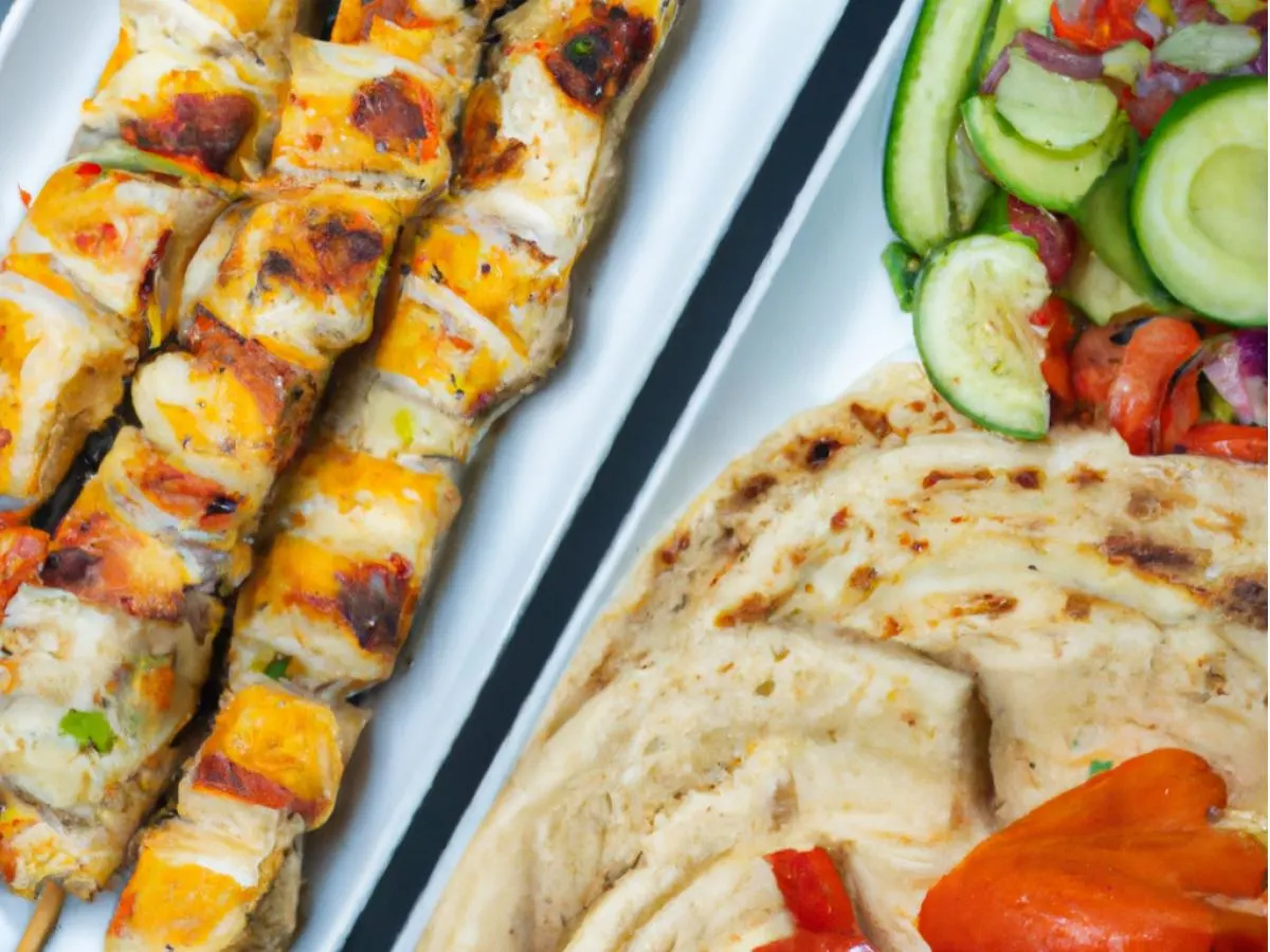 Chicken Shawarma With Sabich, Medditerannean Salad, Hummus and Pita Chicken Shawarma With Sabich, Medditerannean Salad, Hummus and Pita