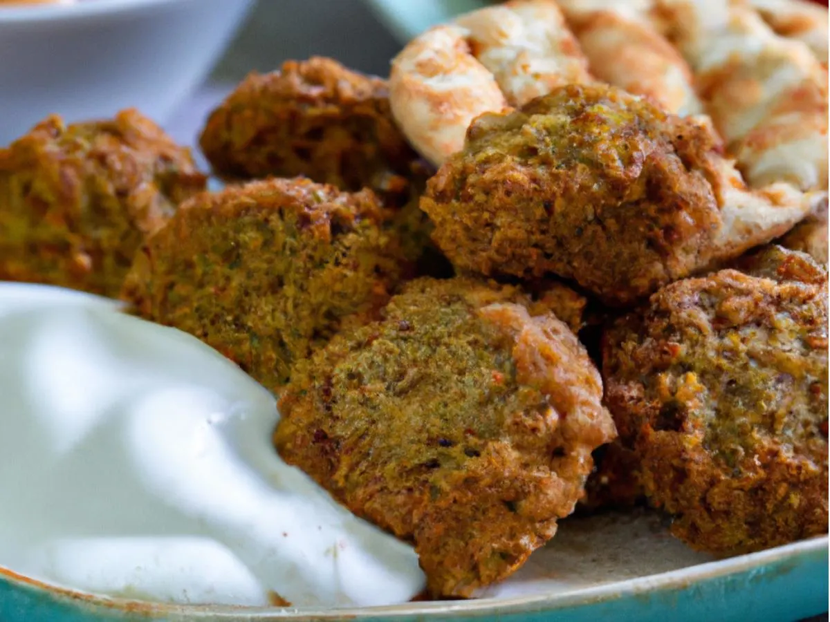 Falafel With Sabich, Chickpea Salad, Persian Yogurt and Pita Falafel With Sabich, Chickpea Salad, Persian Yogurt and Pita