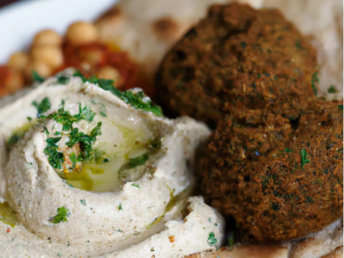 Vegan Falafel With Hummus, Tabouli, Sabich and Pita Vegan Falafel With Hummus, Tabouli, Sabich and Pita