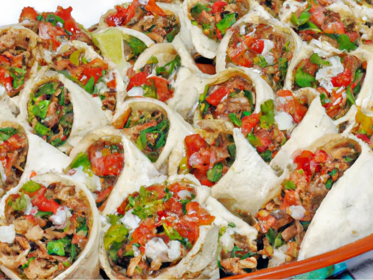 Mini Veggie Vegan Burrito Platter Mini Veggie Vegan Burrito Platter