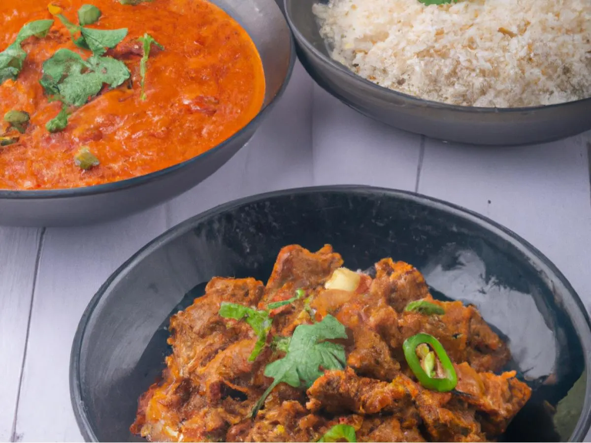 Lamb Tikka Masala with Aloo Gobi and Mutter Pulao Lamb Tikka Masala with Aloo Gobi and Mutter Pulao