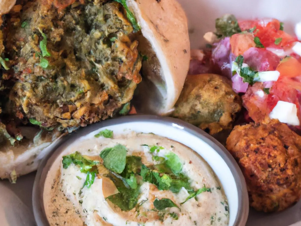 Falafel with Tabouli Salad and Babaganoush Falafel with Tabouli Salad and Babaganoush