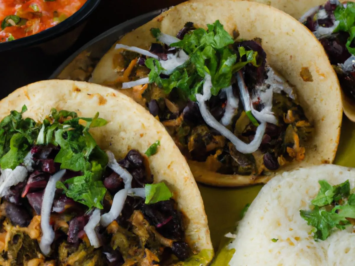 3 Smoked Pulled Chicken Corn Tortilla Tacos with Mexican Rice, Black Beans, and Salsa Verde 3 Smoked Pulled Chicken Corn Tortilla Tacos with Mexican Rice, Black Beans, and Salsa Verde