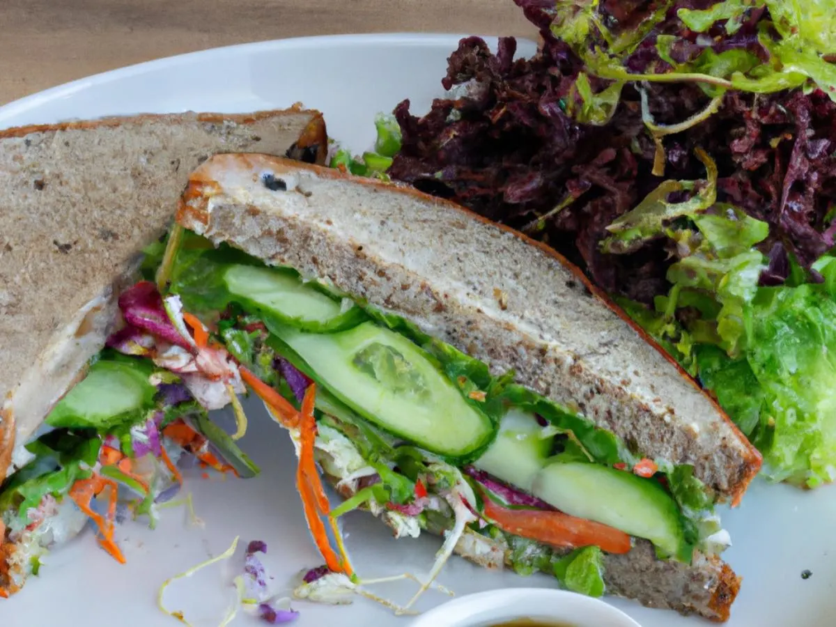 Veggie Sandwich with Mixed Greens Side Salad Entree Box Veggie Sandwich with Mixed Greens Side Salad Entree Box