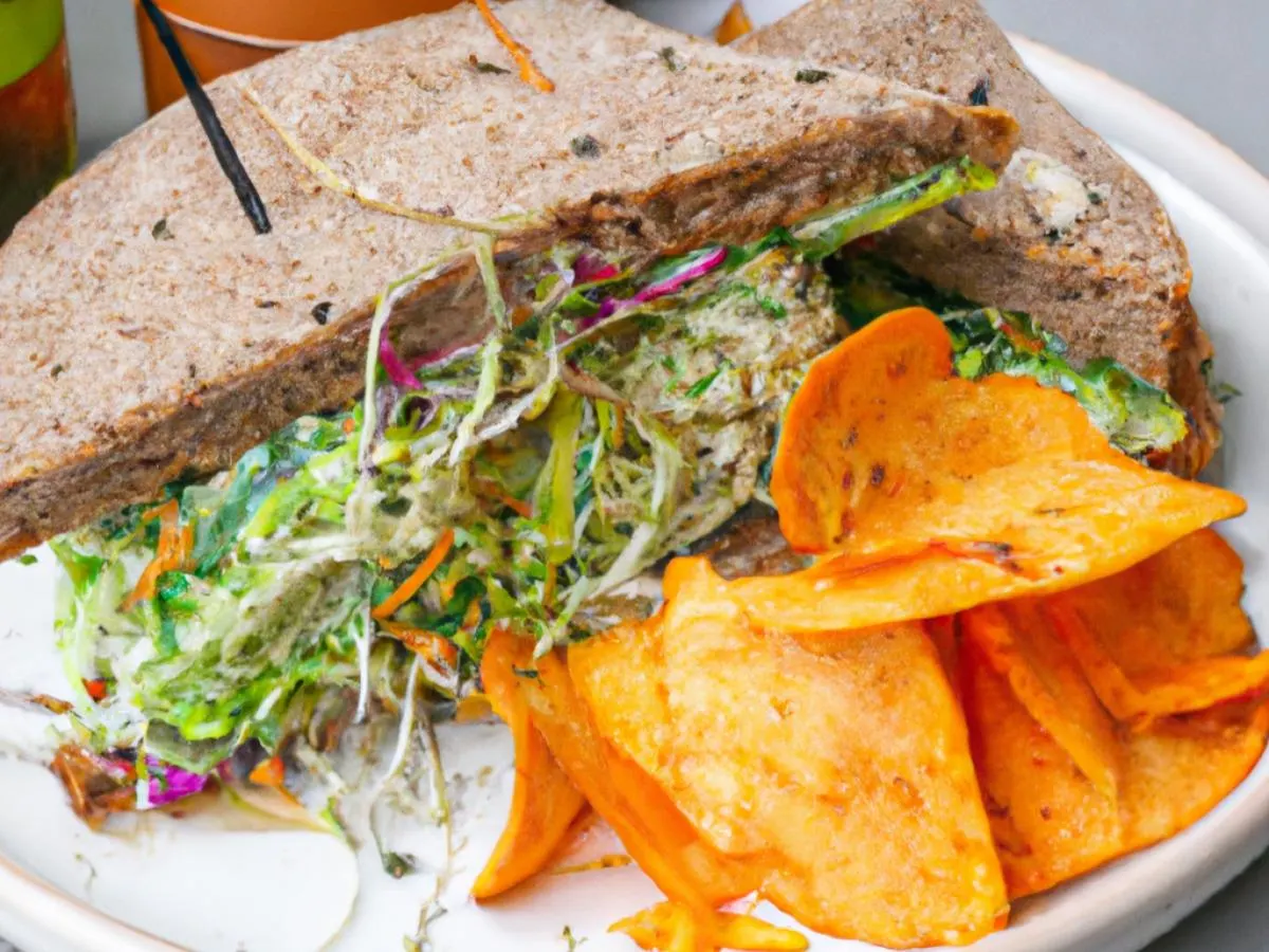 Vegan Veggie Sandwich with Chips (No Cheese) Entree Box Vegan Veggie Sandwich with Chips (No Cheese) Entree Box