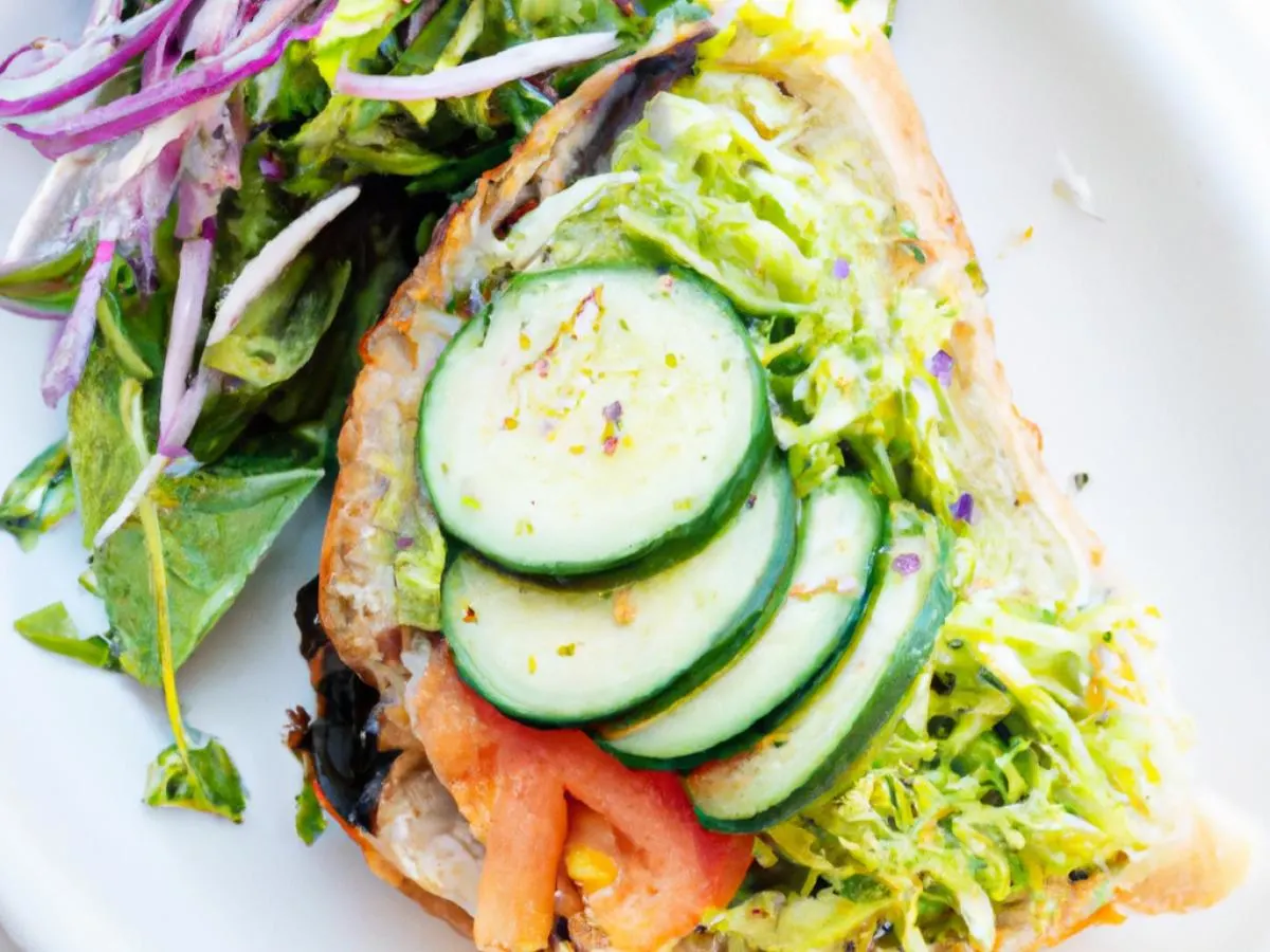 Vegan Gluten-Free Veggie Sandwich with Mixed Greens Side Salad (No Cheese) Entree Box Vegan Gluten-Free Veggie Sandwich with Mixed Greens Side Salad (No Cheese) Entree Box