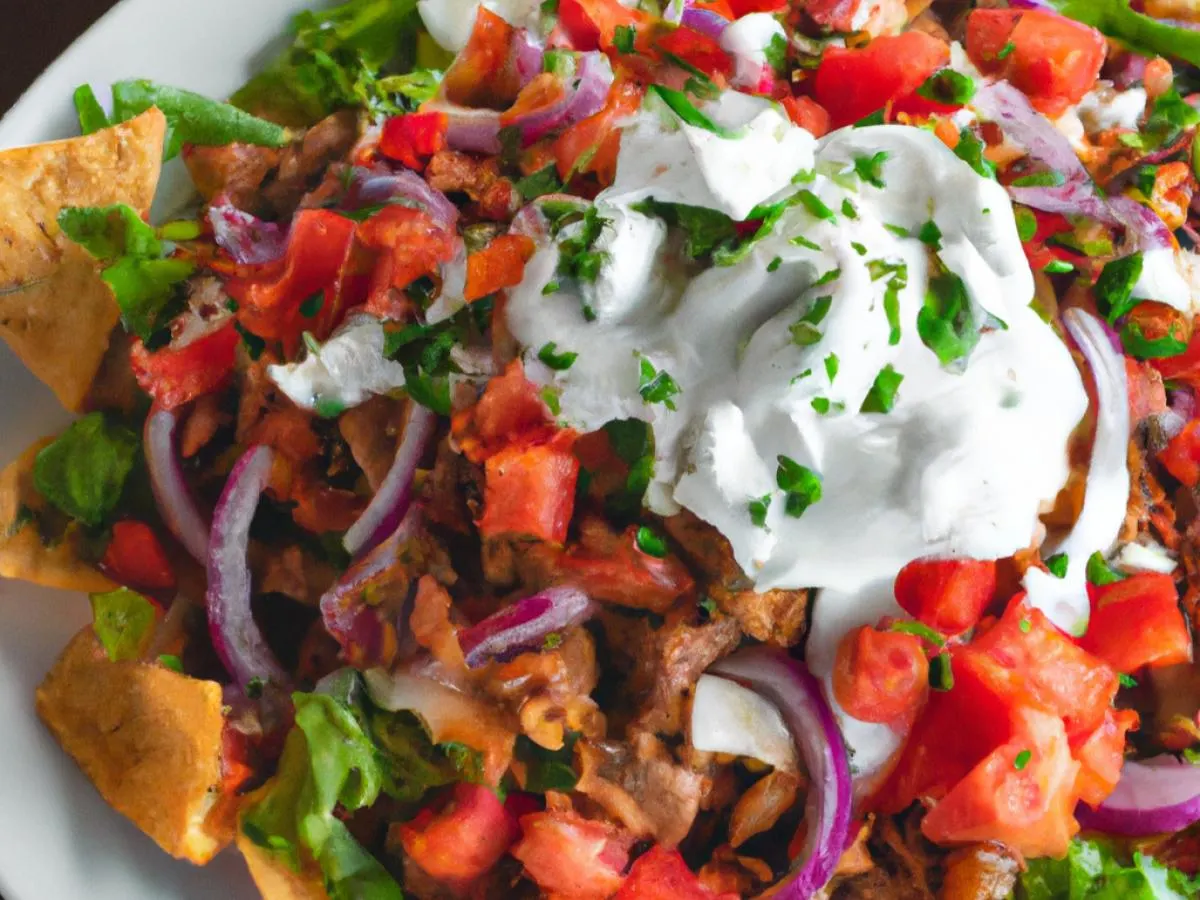 Vegetarian Impossible Amigos Entree Salad with Tortilla Chips and Salsa