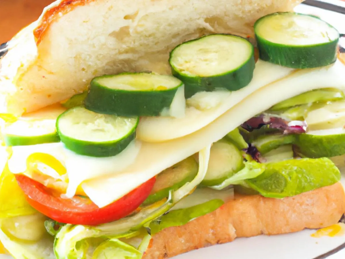 Cali Veggie Sub on Parmesan Bread Cali Veggie Sub on Parmesan Bread