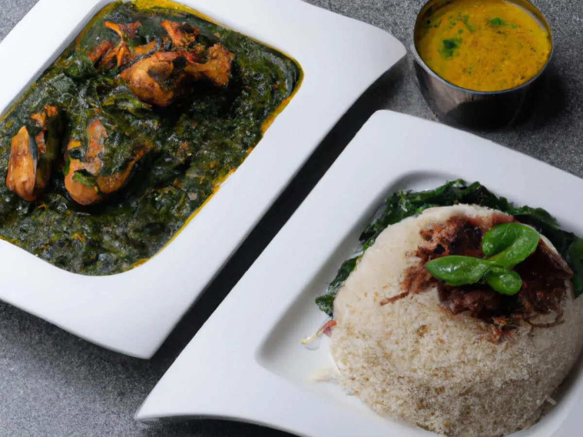Saag Chicken, Pulav Rice & Dal Palak