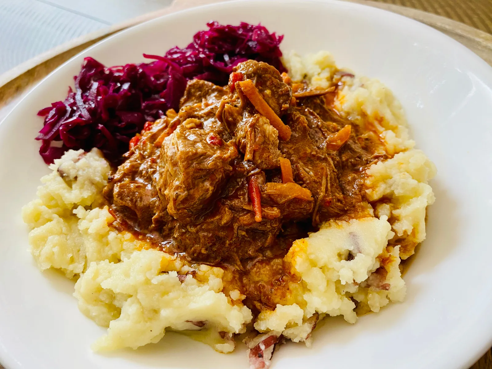Halal Beef Goulash with Potato Mashers Halal Beef Goulash with Potato Mashers