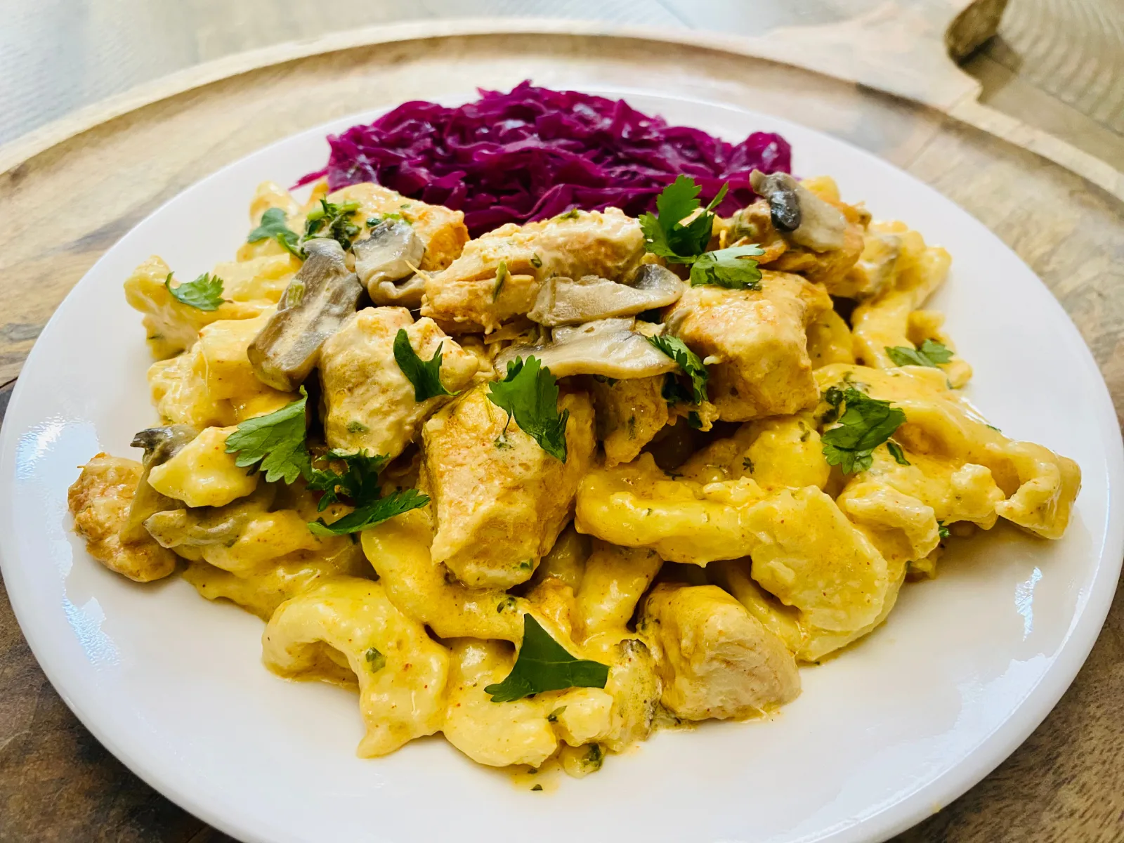 Halal German Chicken & Spaetzle Halal German Chicken & Spaetzle