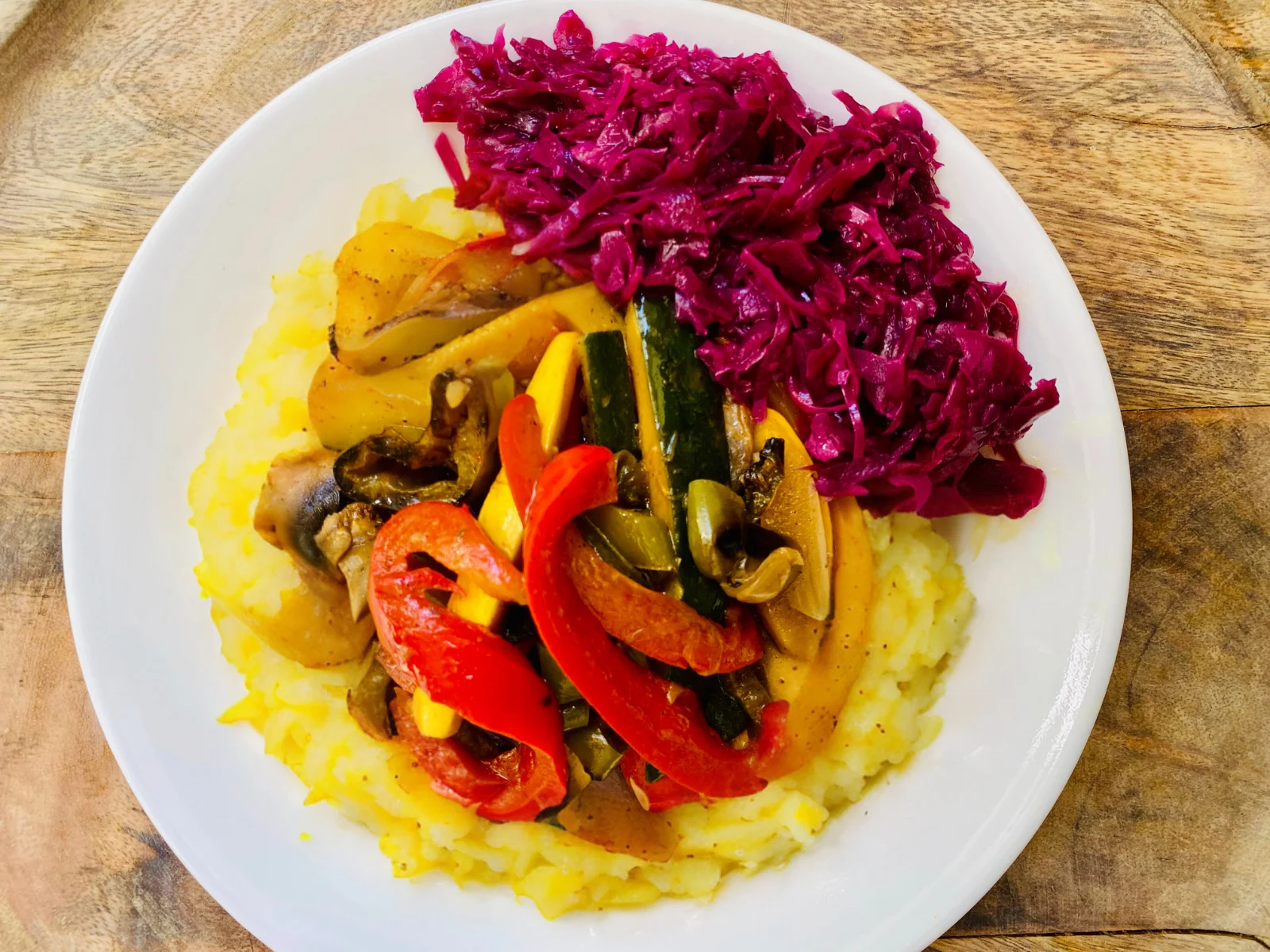 Veggie Saute with Potato Mashers Veggie Saute with Potato Mashers