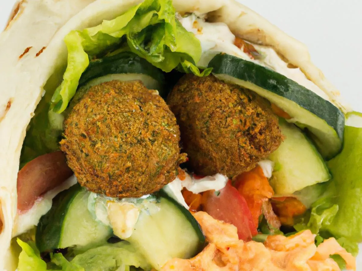 Falafel Wrap with Tzaziki Falafel Wrap with Tzaziki