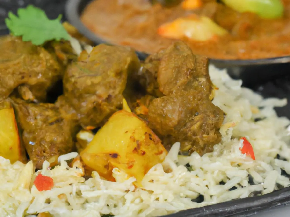 Lamb Curry with Aloo Gobi and Mutter Pulao (Allergen Free) Lamb Curry with Aloo Gobi and Mutter Pulao (Allergen Free)