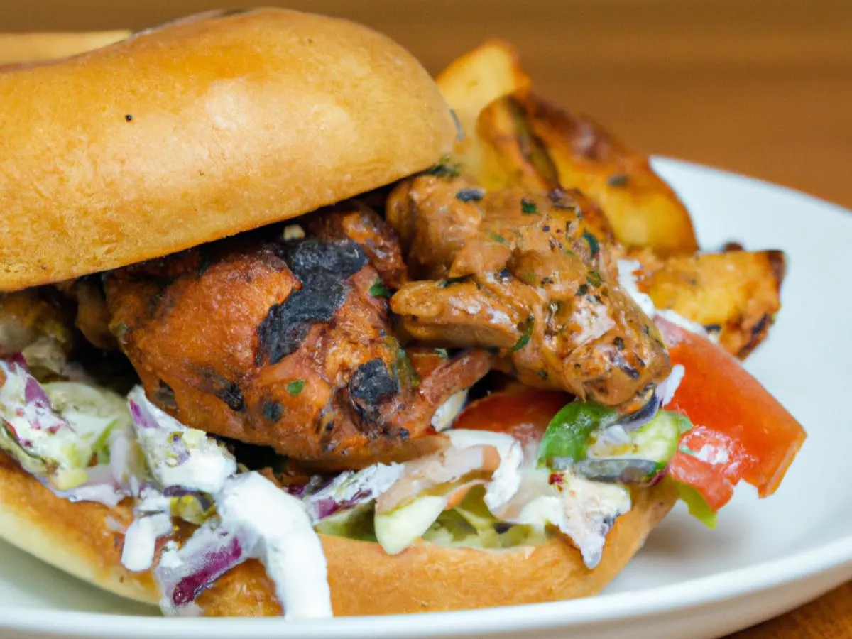 Fried Jerk Chicken Sandwich with Potato Salad Boxed Meal Fried Jerk Chicken Sandwich with Potato Salad Boxed Meal