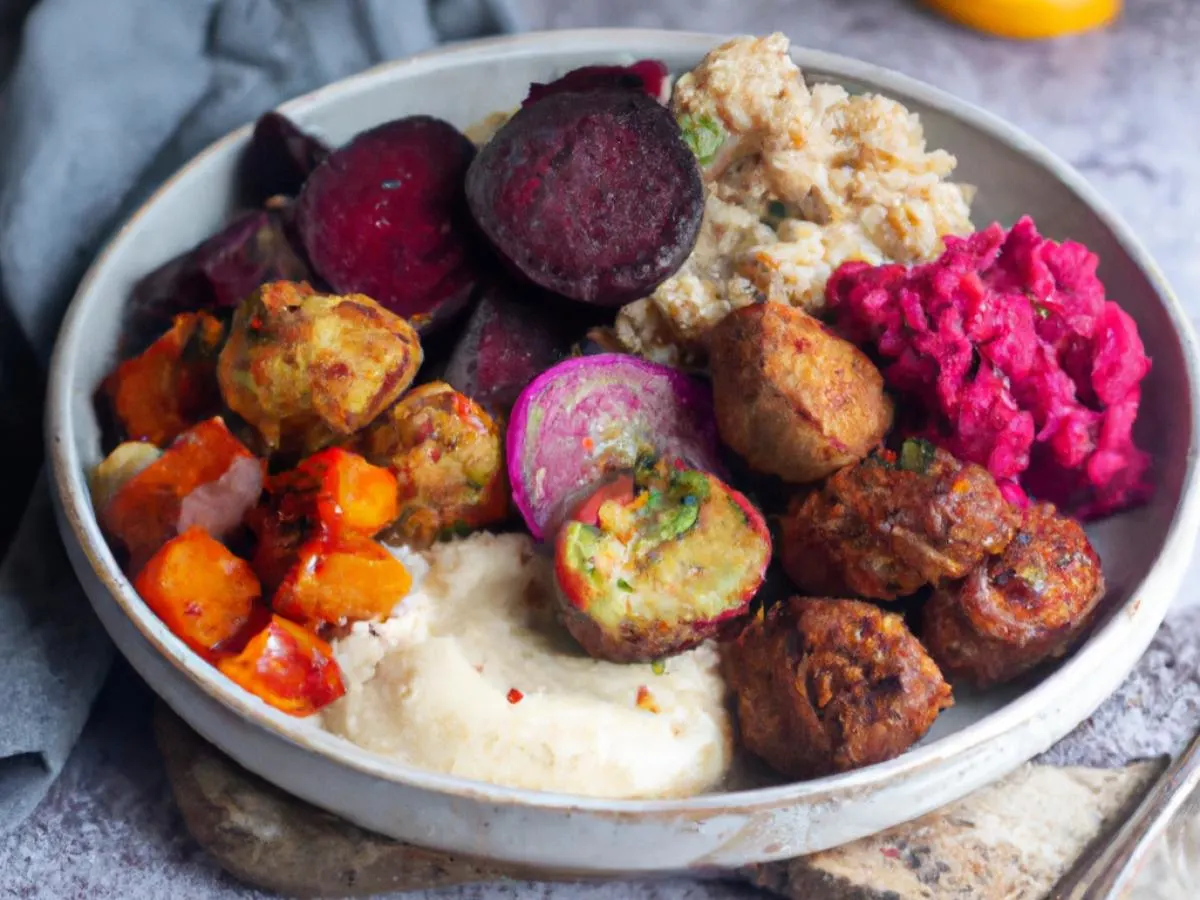 Quinoa and Vegan Impossible Meatballs Bowl Quinoa and Vegan Impossible Meatballs Bowl