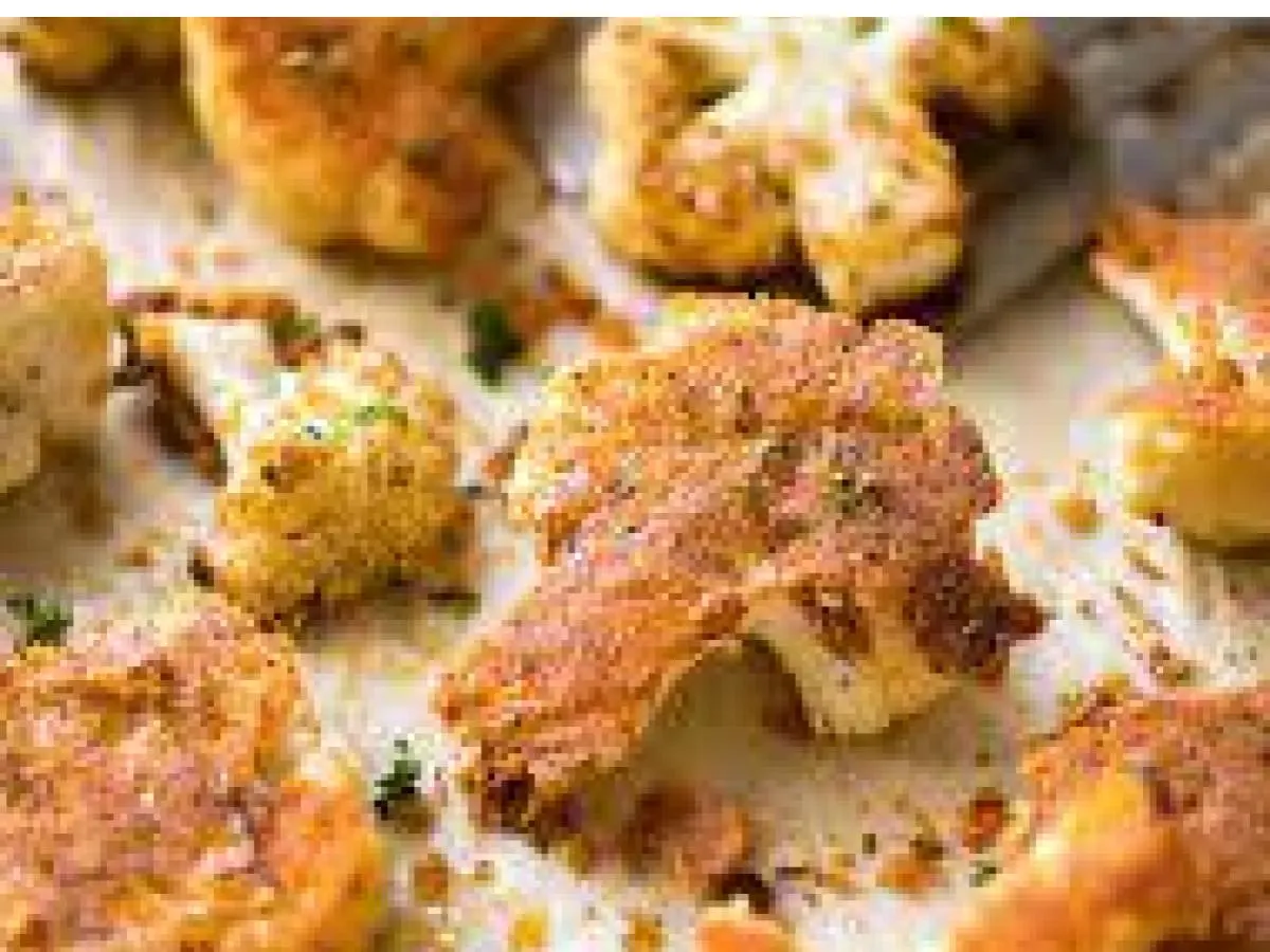 Parmesan Crusted Cauliflower Steak Parmesan Crusted Cauliflower Steak