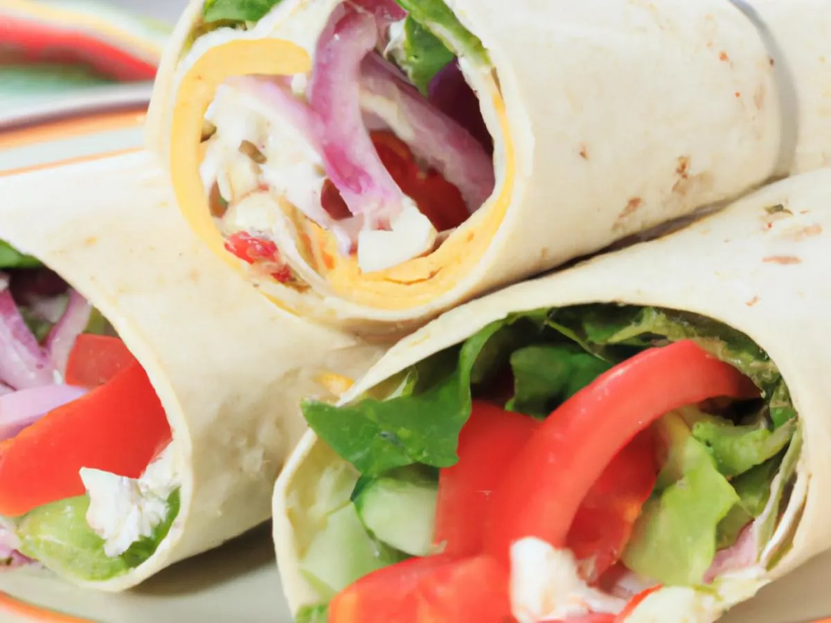 Egg White Vegetable Wrap Egg White Vegetable Wrap