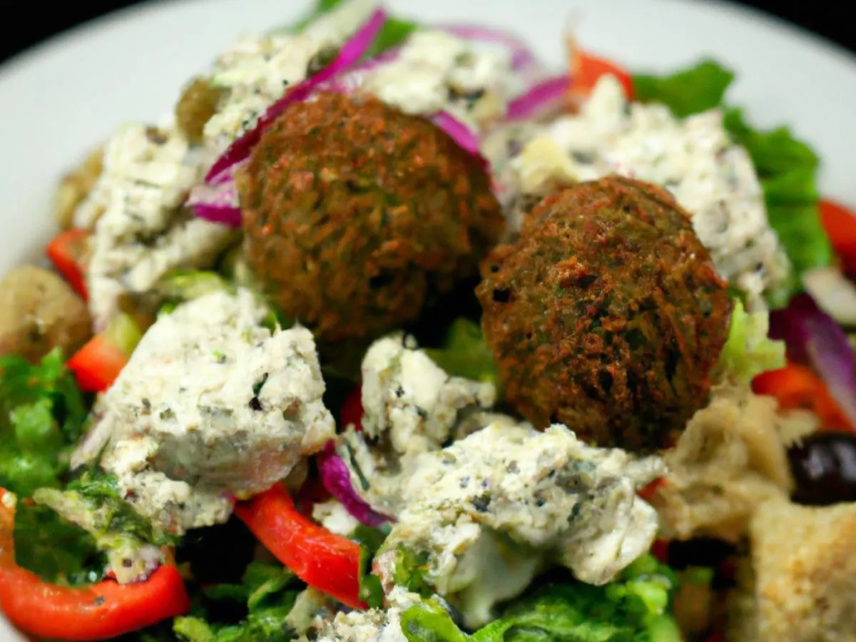 Falafel Greek Entree Salad Falafel Greek Entree Salad