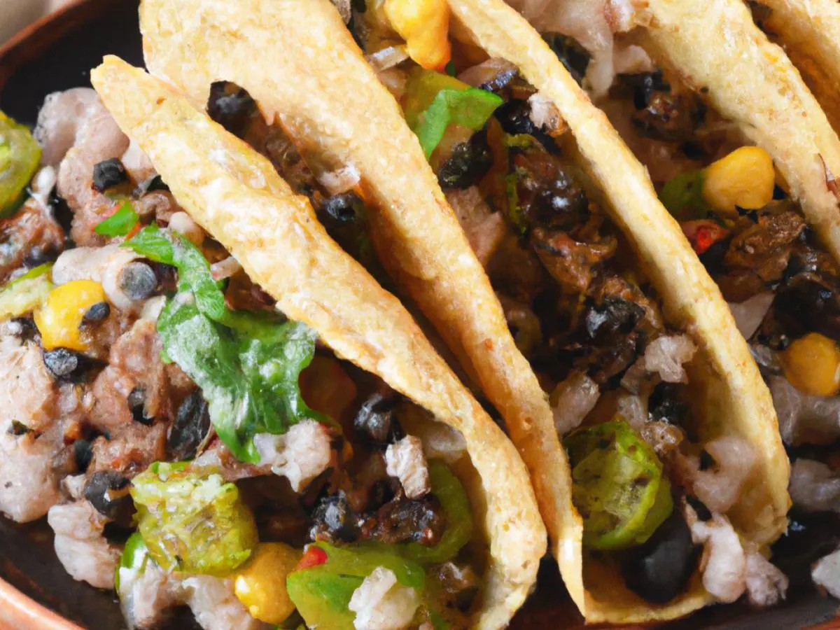 3 Ground Beef Corn Tortilla Tacos with Mexican Rice, Black Beans, and Salsa Verde 3 Ground Beef Corn Tortilla Tacos with Mexican Rice, Black Beans, and Salsa Verde