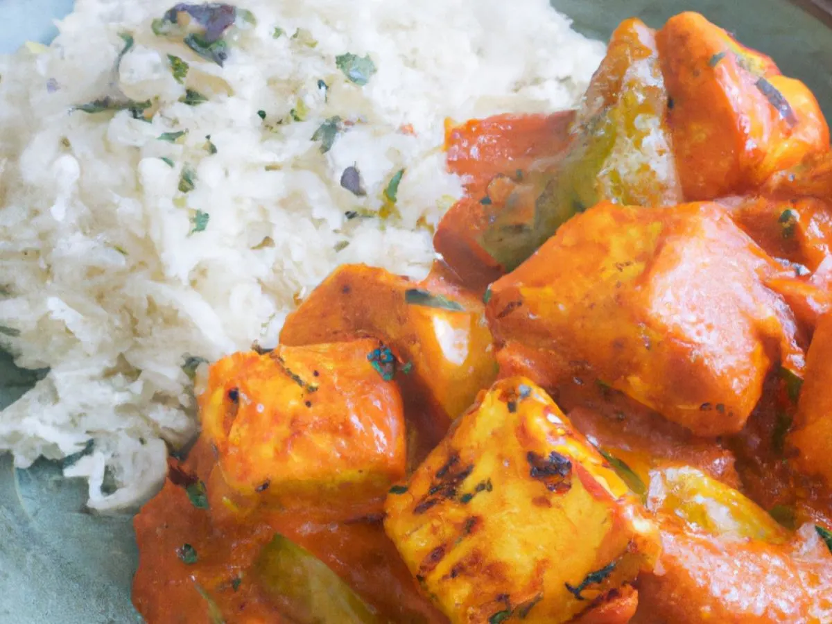 Paneer Tikka Masala With Basmati Rice and Aloo Gobi Paneer Tikka Masala With Basmati Rice and Aloo Gobi