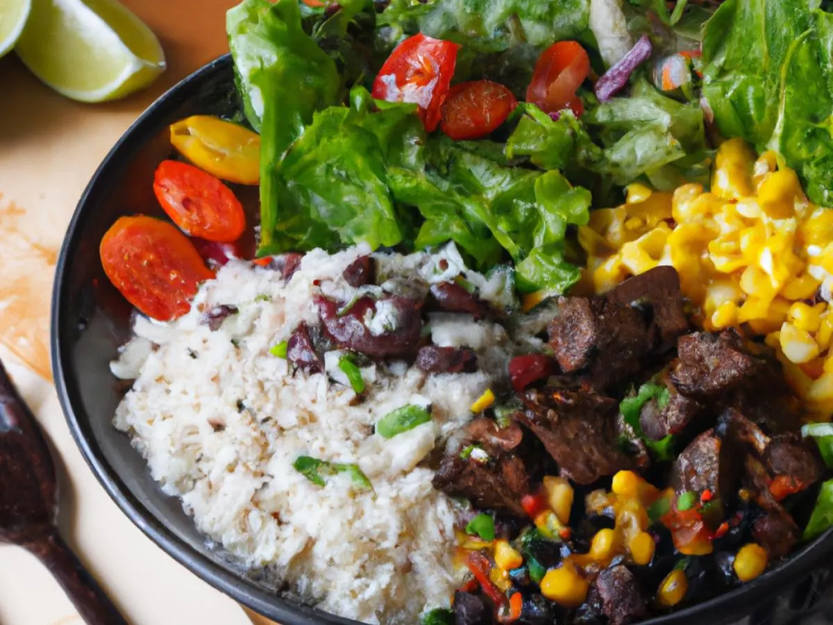 Vegan Beyond Meat and Black Bean Lunch Bowl Vegan Beyond Meat and Black Bean Lunch Bowl