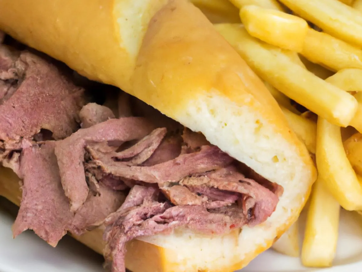 Italian Beef Sandwich with French Fries