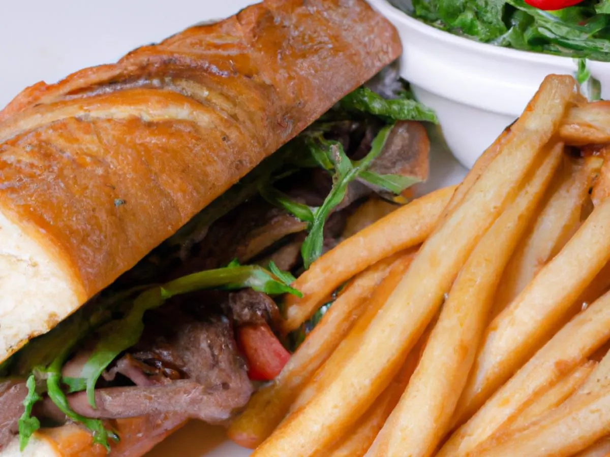 VS Steak Sandwich with Fries