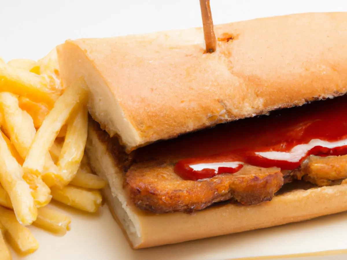 Breaded Steak Sandwich with Fries