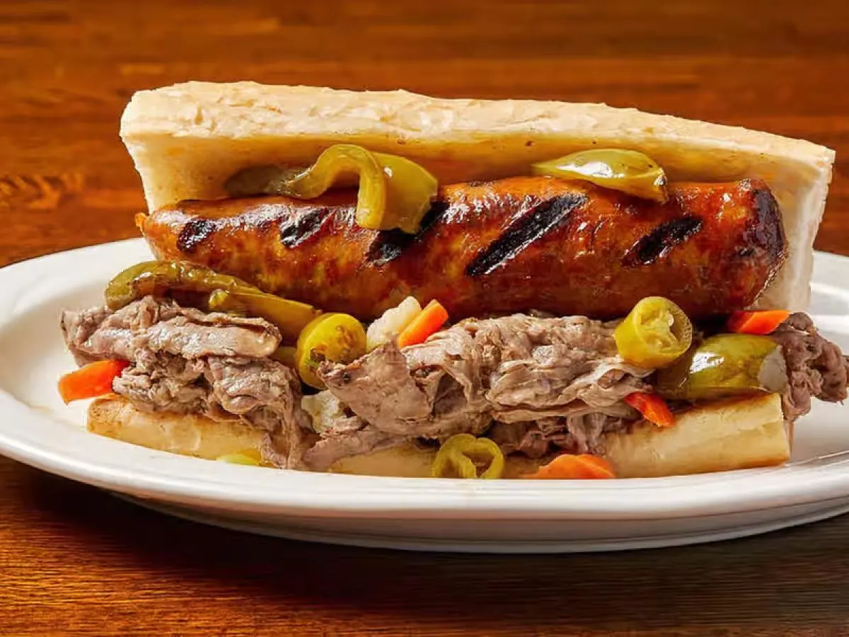 Beef & Sausage Combo Sandwich with Fries