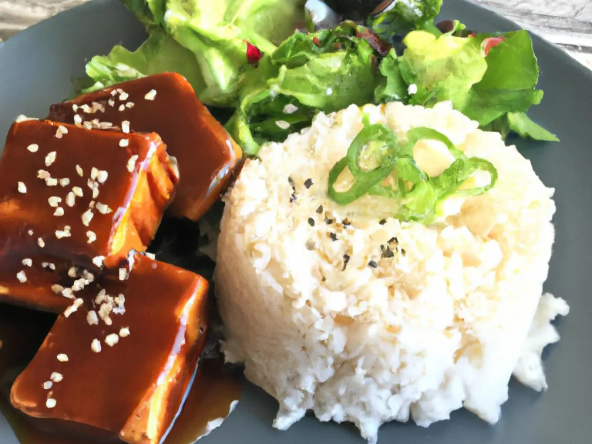 Tofu Teriyaki Rice Box Tofu Teriyaki Rice Box