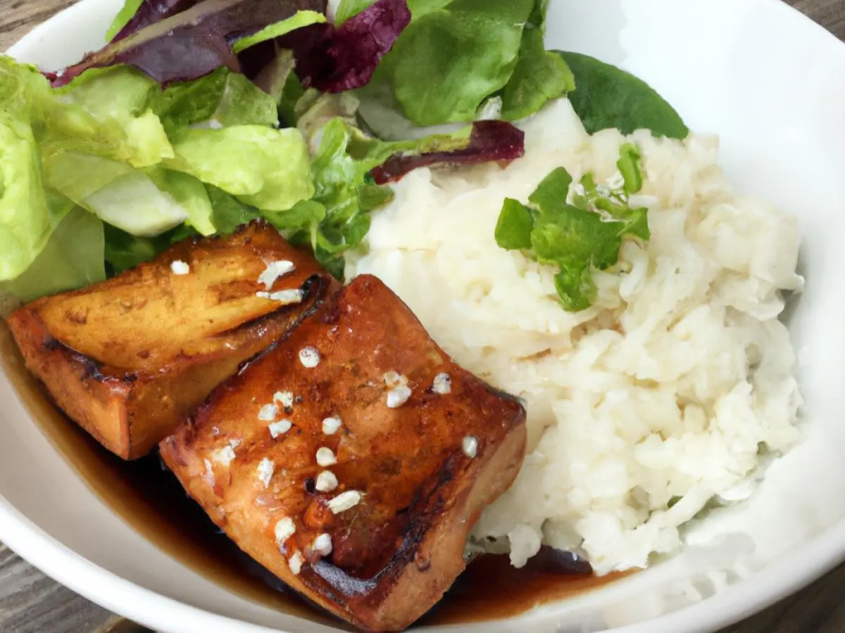 Tofu Teriyaki Rice Box Tofu Teriyaki Rice Box