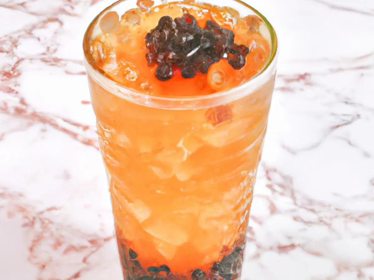 Guava Black Tea with Boba - Half Sweet [16 oz]