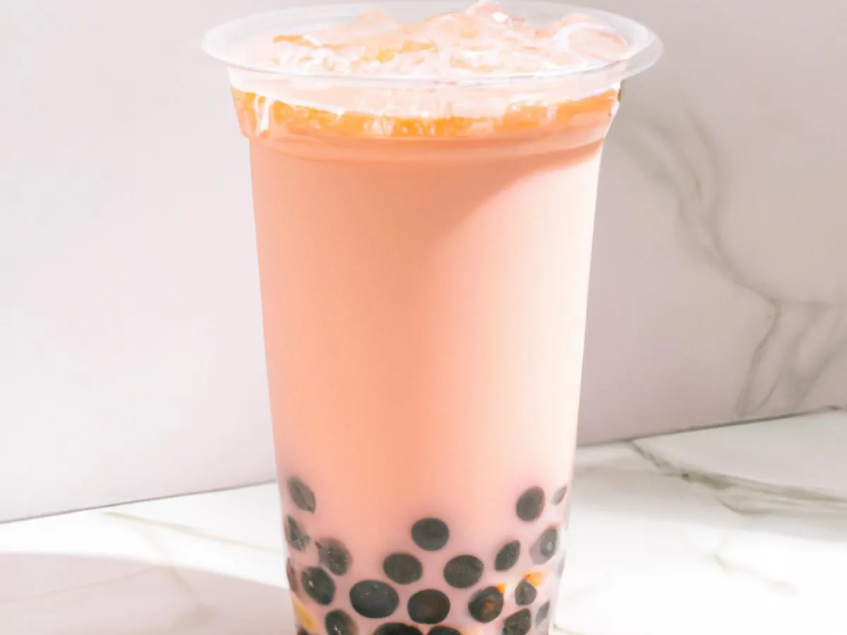 Rose Milk Tea with Boba - Full Sweet [16 oz]
